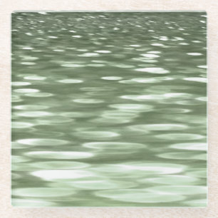 Dessous-de-verre En Verre Abstract #3: Olive green blur