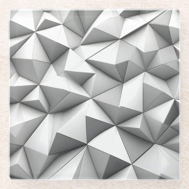Dessous-de-verre En Verre abstract pyramides grey (Devant)