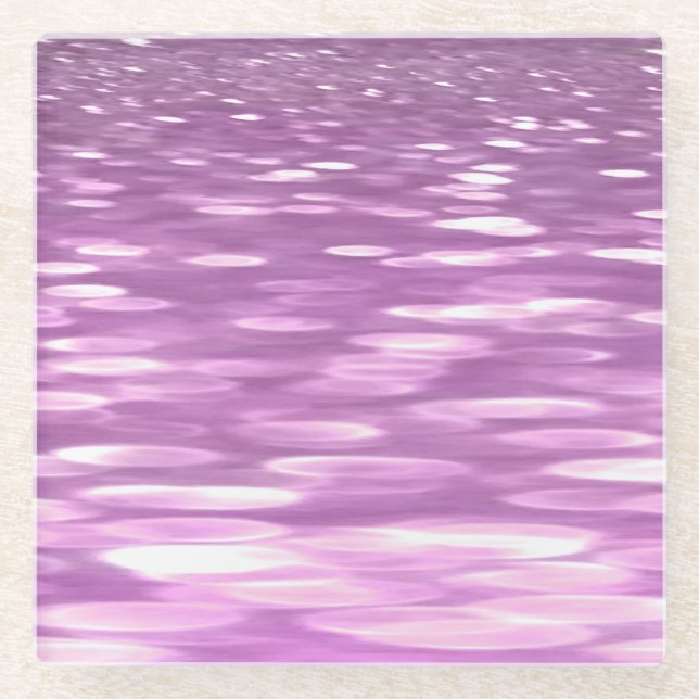 Dessous-de-verre En Verre Abstrait #3 : Lilac Shimmer (Devant)