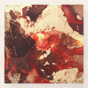 Dessous-de-verre En Verre Abstrait arrière - plan en marbre.