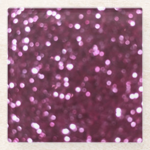 Dessous-de-verre En Verre Abstrait rose, lumières déconcentrées bokeh.