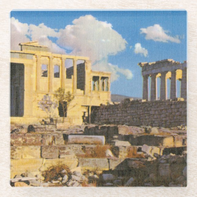 Dessous-de-verre En Verre Acropole (Devant)