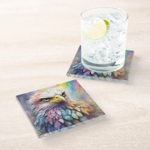 Dessous-de-verre En Verre Aigle arc-en-ciel 2