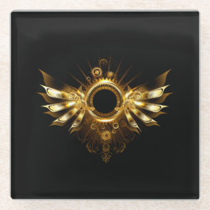 Dessous-de-verre En Verre Ailes de Steampunk
