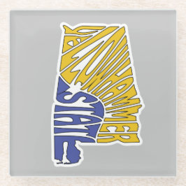 Dessous-de-verre En Verre Alabama surnom Word Art