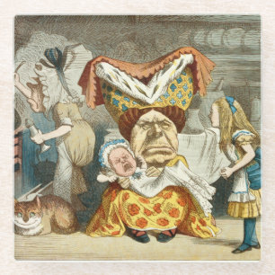 Dessous-de-verre En Verre Alice Au Pays Des Merveilles