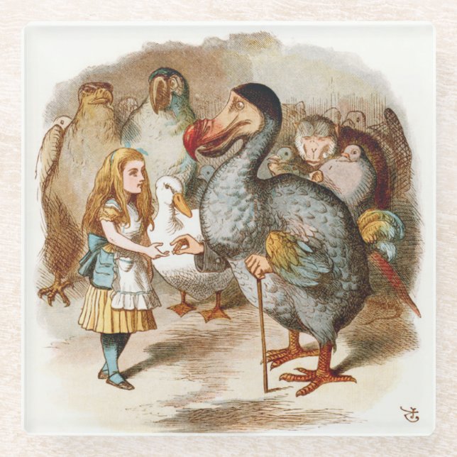 Dessous-de-verre En Verre Alice Au Pays Des Merveilles (Devant)