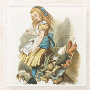 Dessous-de-verre En Verre Alice Au Pays Des Merveilles