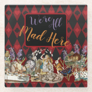 Dessous-de-verre En Verre Alice au pays des merveilles Mad Cheshire Chat
