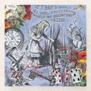 Dessous-de-verre En Verre Alice rideau absurdité merveilleux classique
