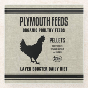 DESSOUS-DE-VERRE EN VERRE ALIMENTS PLYMOUTH