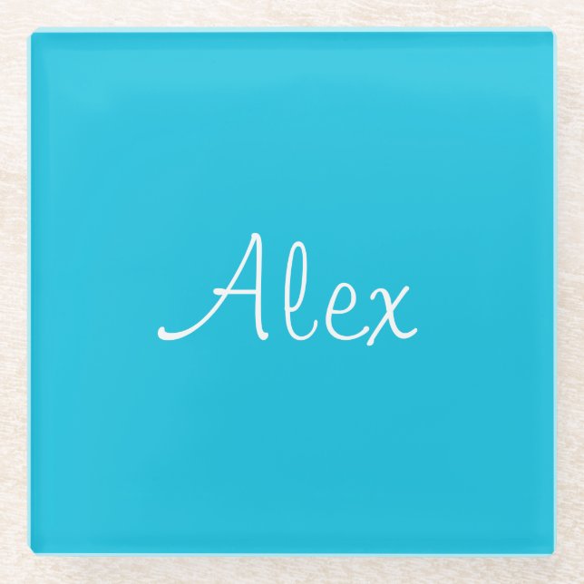 Dessous-de-verre En Verre Allant Aqua (Devant)