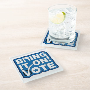 Dessous-de-verre En Verre Allez-y ! VOTER