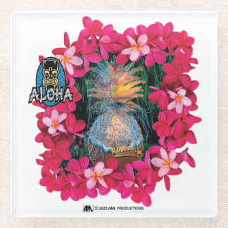 DESSOUS-DE-VERRE EN VERRE ALOHA 3 11