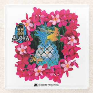 DESSOUS-DE-VERRE EN VERRE ALOHA 3 5 VERSION 2