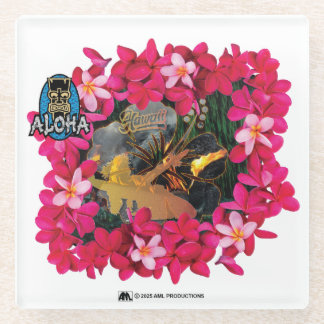 DESSOUS-DE-VERRE EN VERRE ALOHA 3 7