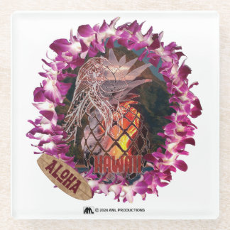 DESSOUS-DE-VERRE EN VERRE ALOHA 51