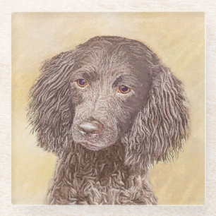 Dessous-de-verre En Verre American Water Spaniel Peinture - Original Dog Art