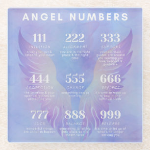 Dessous-de-verre En Verre Angel Numéro Signification Collection