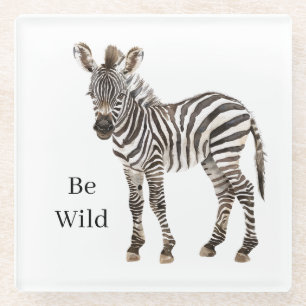 Dessous-de-verre En Verre Animal de safari zèbre
