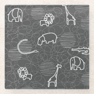 Dessous-de-verre En Verre animaux 5 de safari