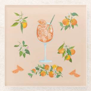 Dessous-de-verre En Verre Anniversaire d'été Spritz