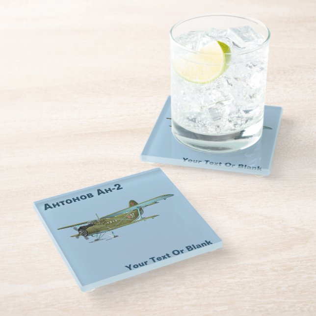 Dessous-de-verre En Verre Antonov An-2 (Incliné)