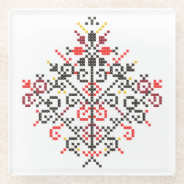 DESSOUS-DE-VERRE EN VERRE ARBRE DE VIE