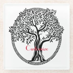 Dessous-de-verre En Verre Arbre de vie Thunder_Cove