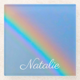 Dessous-de-verre En Verre Arc-en-ciel naturel