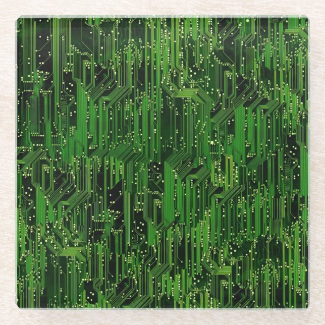 Dessous-de-verre En Verre Arrière - plan de carte (Devant)