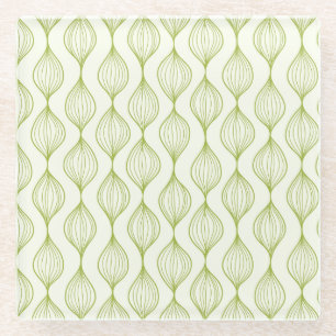 Dessous-de-verre En Verre arrière - plan de motif vertical vert