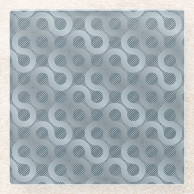 Dessous-de-verre En Verre Arrière - plan gris abstrait d'écoulement (Devant)