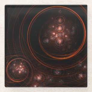 Dessous-de-verre En Verre Art Abstrait Starlight
