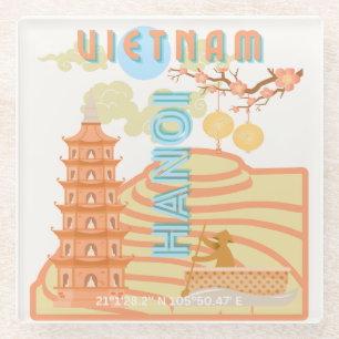 Dessous-de-verre En Verre Art de voyage au Vietnam
