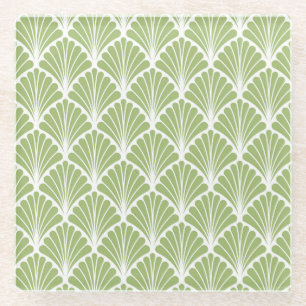 Dessous-de-verre En Verre Art déco géométrique, motif transparent