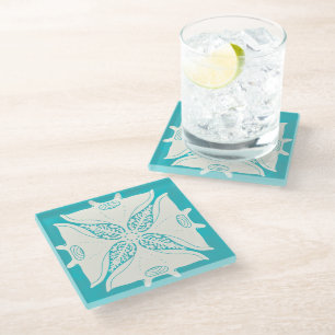 Dessous-de-verre En Verre Art hawaïen beau