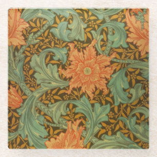 Dessous-de-verre En Verre Art simple Nouveau de motif de tige de William