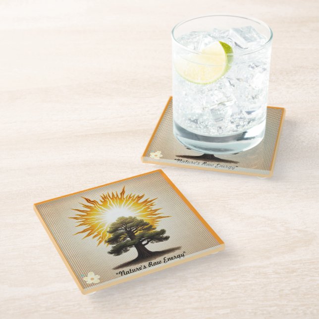 Dessous-de-verre En Verre "Art Stormy" (Incliné)