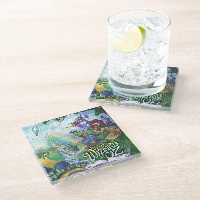 Dessous-de-verre En Verre Assistant d'art d'Oz (Incliné)