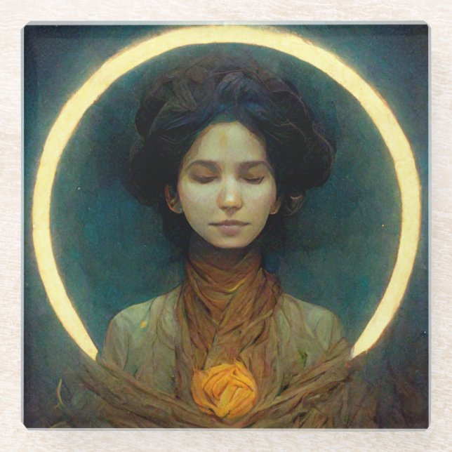 Dessous-de-verre En Verre Bague De Lumière 2 Imaginaire Sci-fi (Devant)