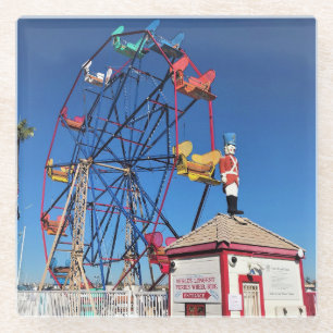 Dessous-de-verre En Verre Balboa Fun Zone, Newport Beach, Californie