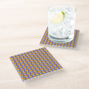 Dessous-de-verre En Verre Bandes de bonbons
