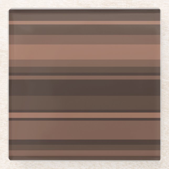Dessous-de-verre En Verre Bandes de chocolat (Devant)
