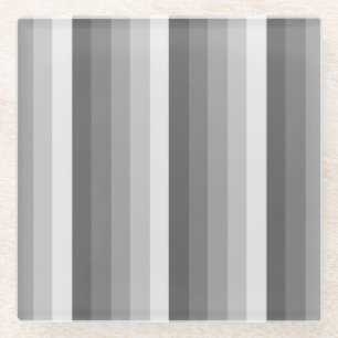 Dessous-de-verre En Verre Bandes d'ombre grises