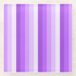 Dessous-de-verre En Verre Bandes d'ombre pourpres