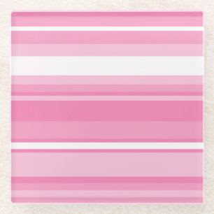 Dessous-de-verre En Verre Bandes roses