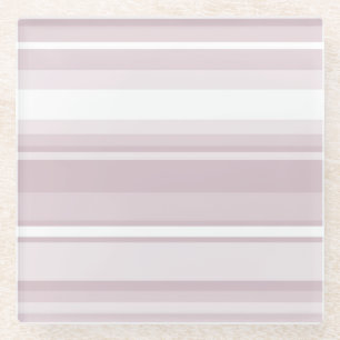 Dessous-de-verre En Verre Bandes roses à quartz rose