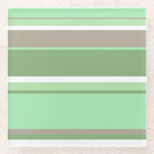 Dessous-de-verre En Verre Bandes vert pâle