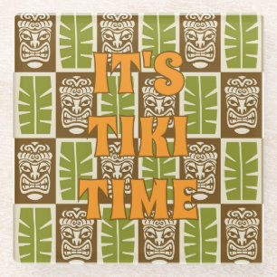 Dessous-de-verre En Verre Bar Tiki Tropical Tiki Time